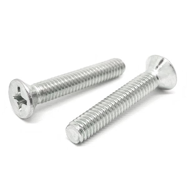 Boltsandnuts.Com #10-24 x 1 in Phillips Flat Machine Screw, Plain 316 Stainless Steel, 2000 PK 10C100PFHMSSS/316-2000 - main